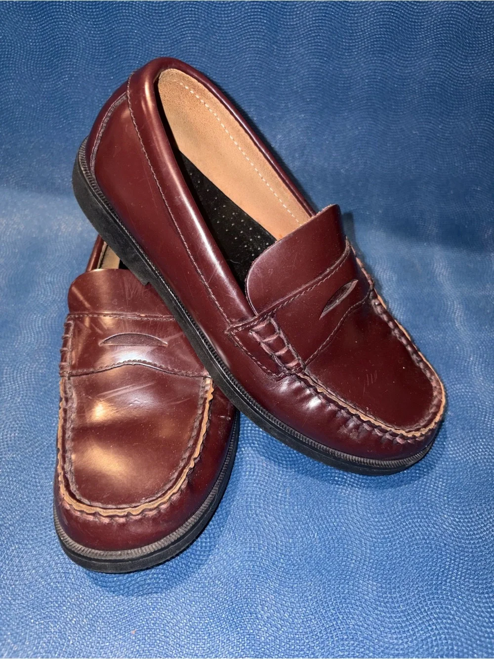 Sperry Dark Brown Leather Colton Penny Loafers boy size 2.5